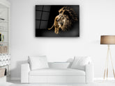 ・"The Lion is ready to hunt"・Glass Wall Art - Wonders Of Wall